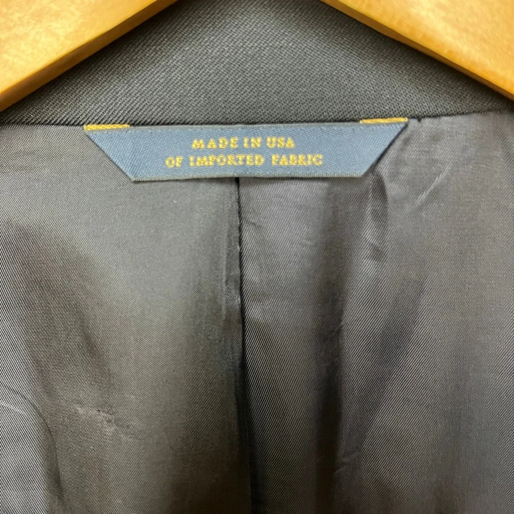 Brooks Brothers 1818 Madison Blazer Mens 44R Navy Blue Wool Estrato Sport Coat